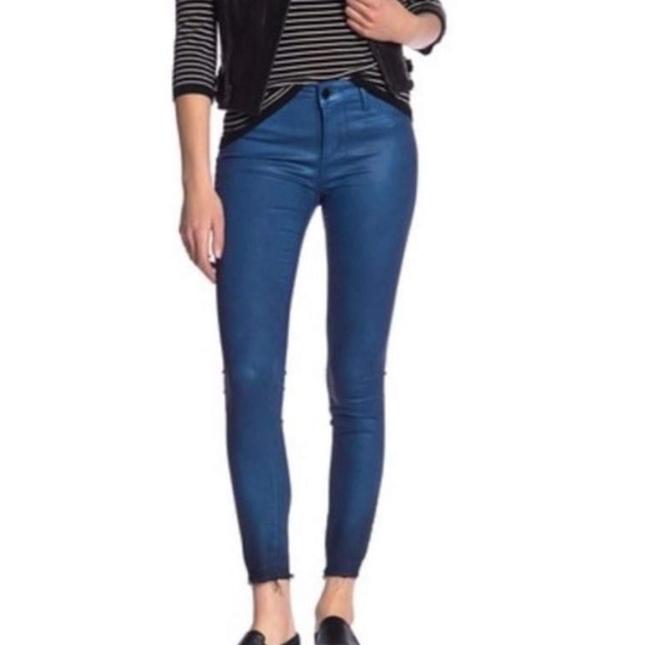 NWT Articles of Society Blue Skinny Coated Jeans - Picture 1 of 13
